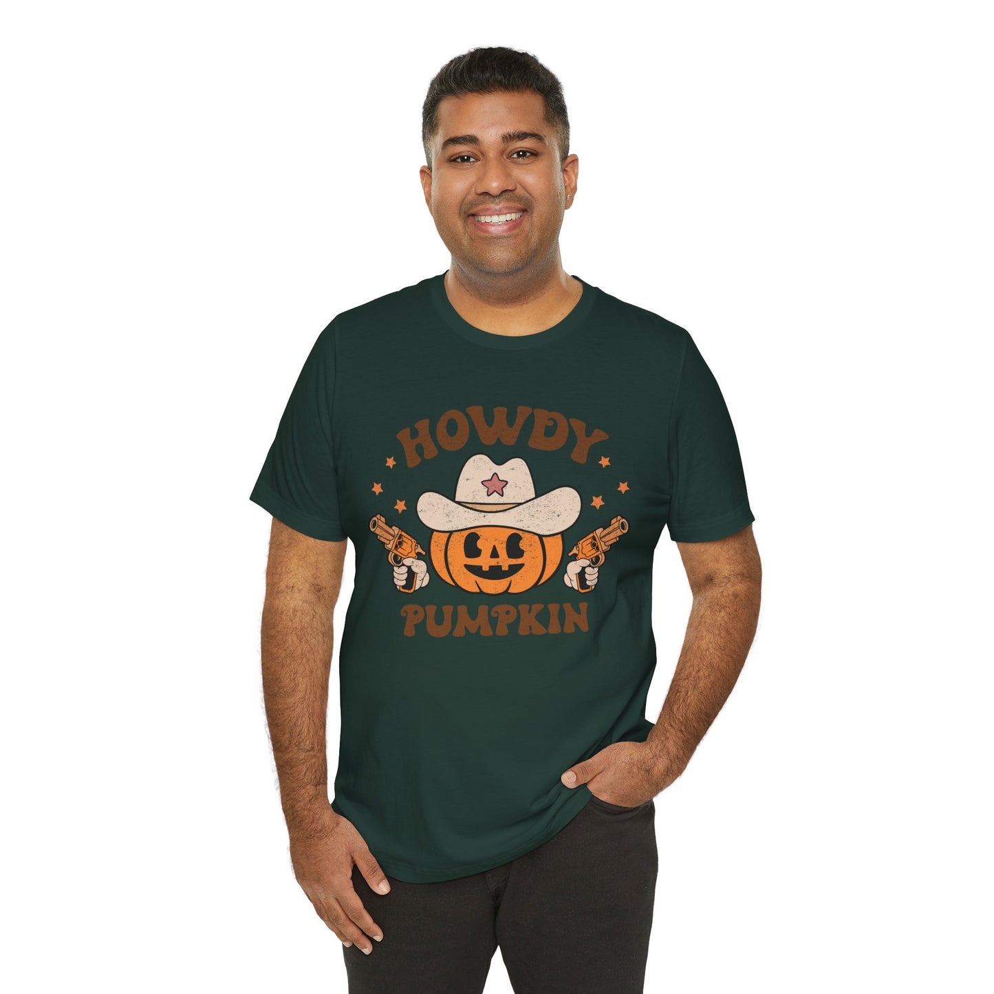 Howdy Pumpkin T-Shirt, Retro Western Cowboy Cowgirl Halloween Tee