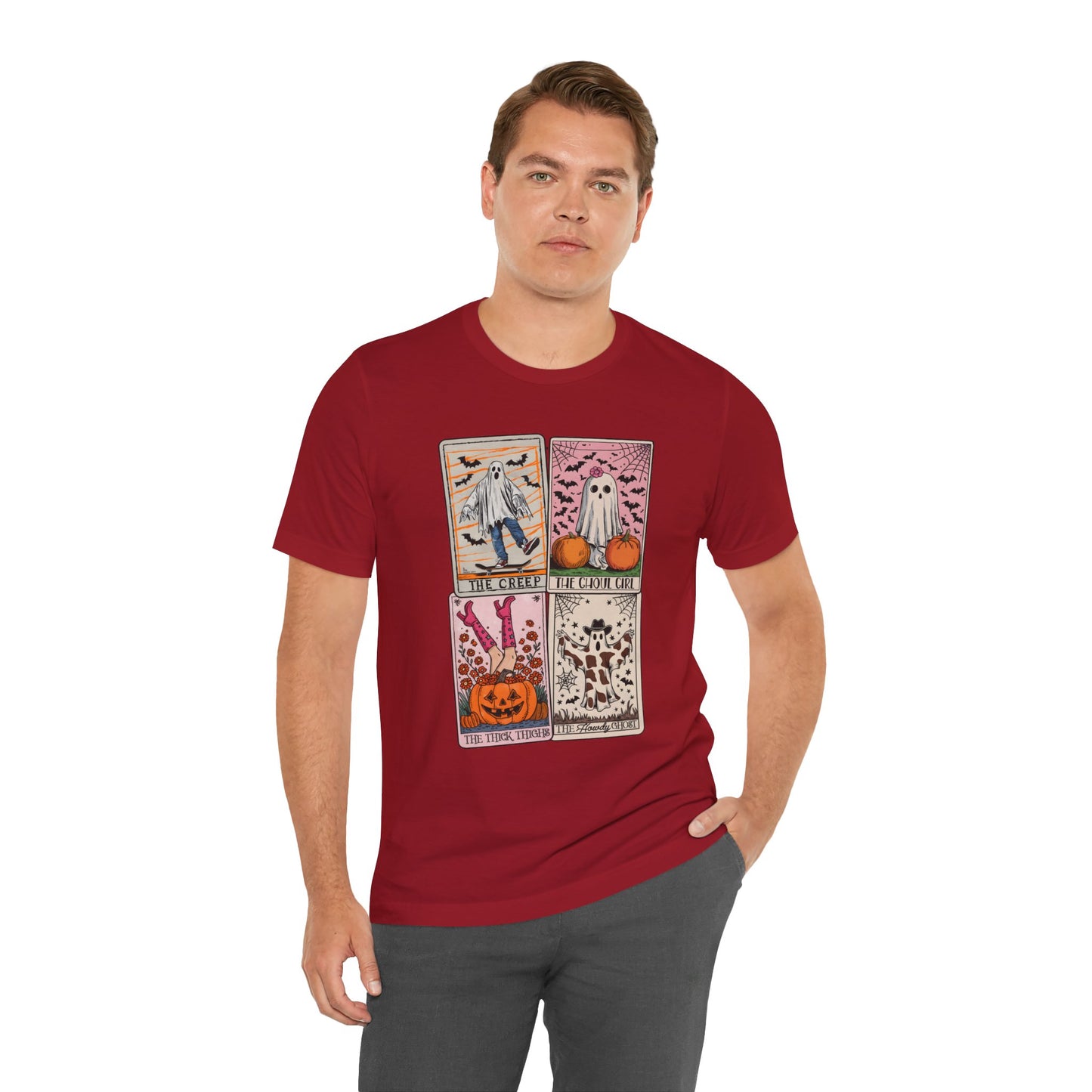 Halloween Tarot Card Ghost Shirt – The Creep, The Ghoul Girl, The Floaty Tee