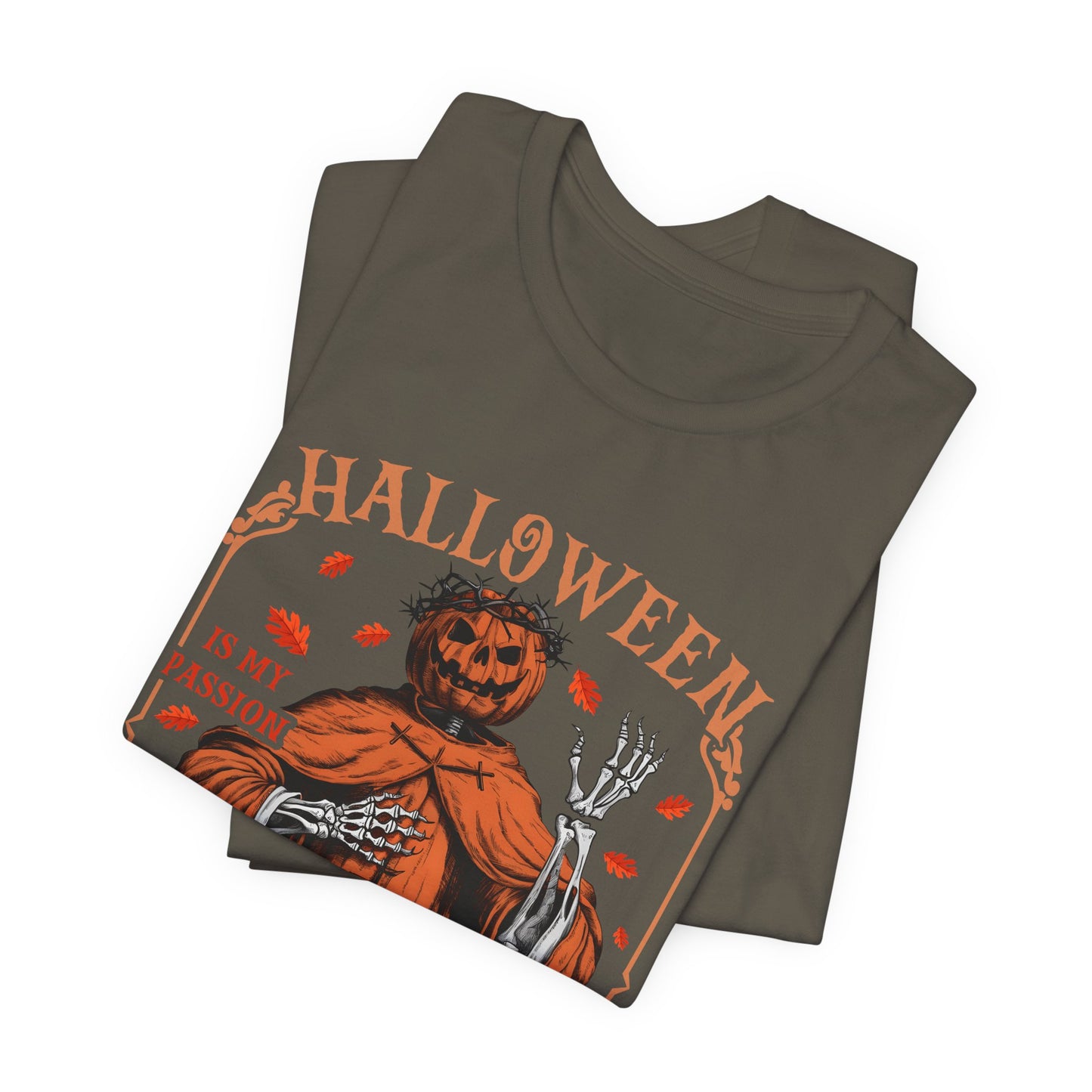 Halloween Is My Passion Jesus Cross Christian Jack O Lantern T-Shirt