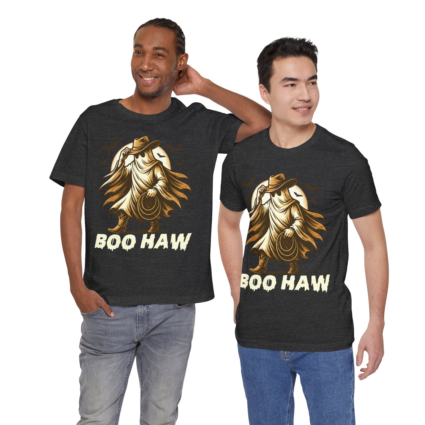 Boo Haw Shirt Ghost Cowboy Western Halloween Tee, Funny Rodeo Spirit Fall Outfit