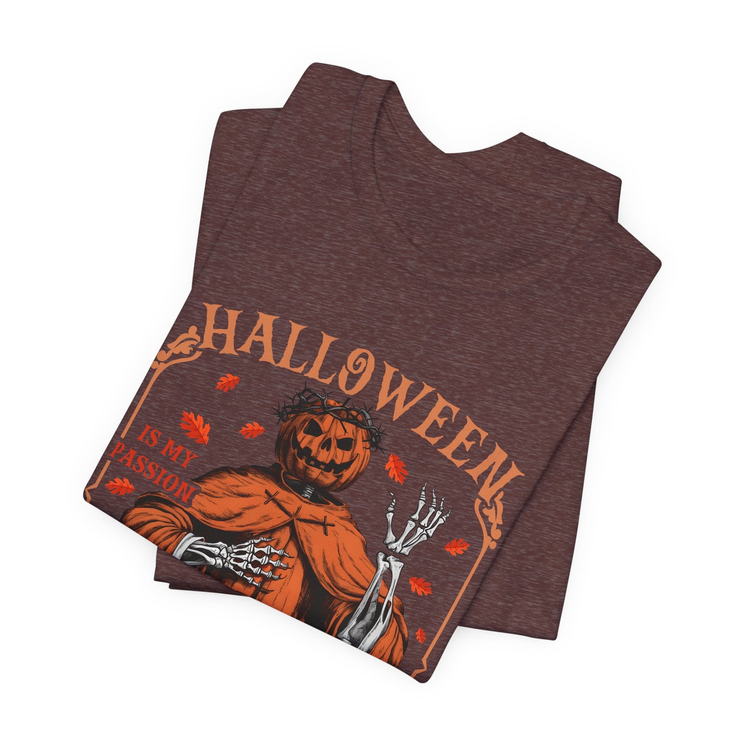 Halloween Is My Passion Jesus Cross Christian Jack O Lantern T-Shirt