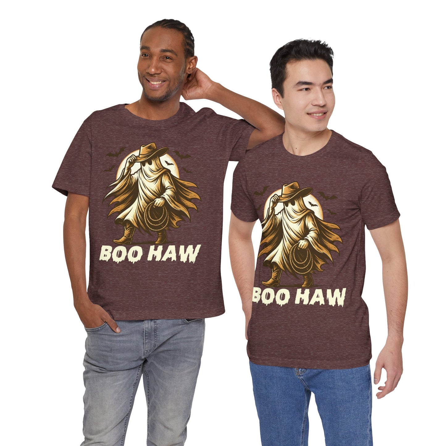 Boo Haw Shirt Ghost Cowboy Western Halloween Tee, Funny Rodeo Spirit Fall Outfit