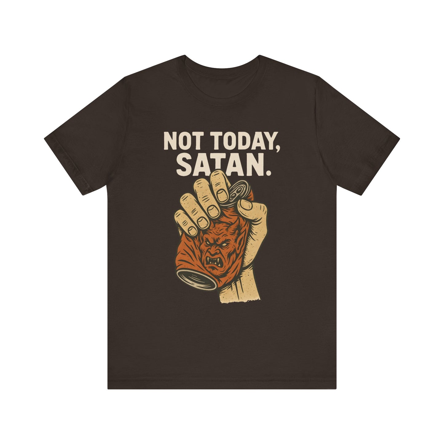 Not Today Satan Shirt – Funny Christian Faith Halloween Anti-Devil Tee