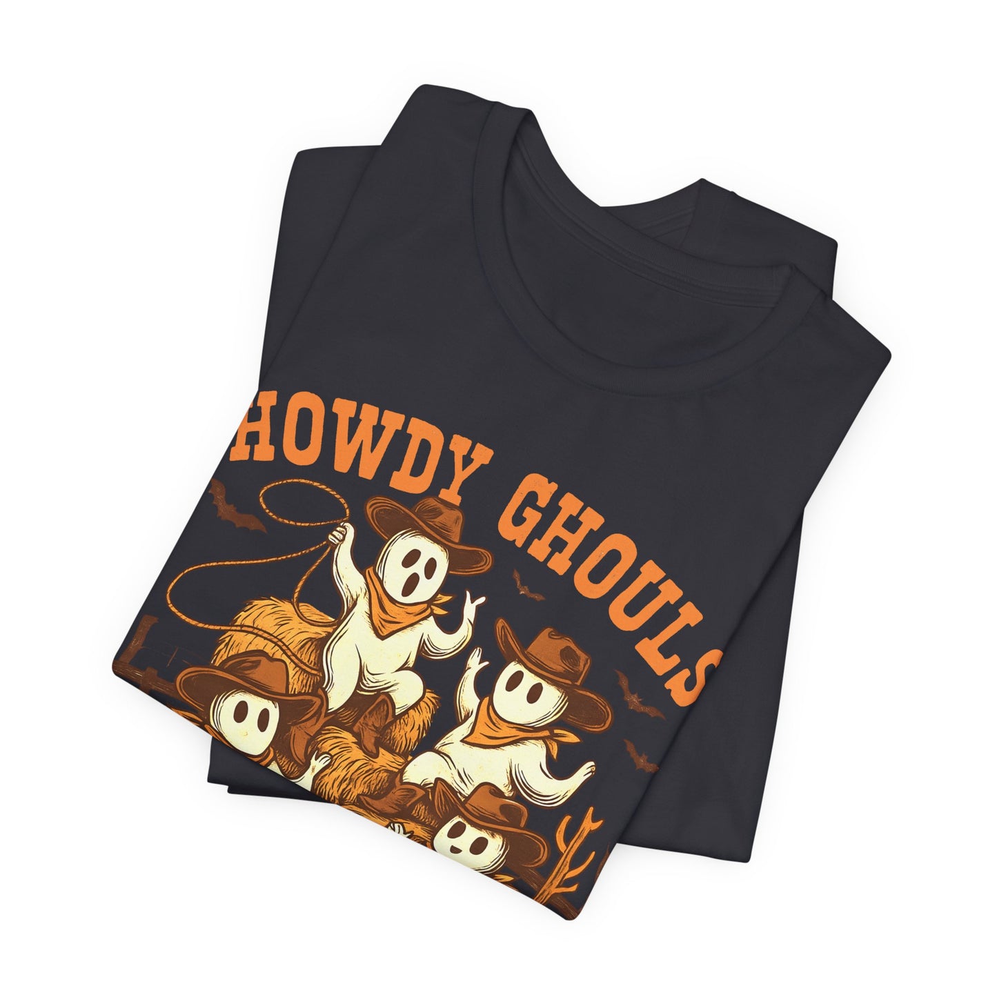 Howdy Ghouls Shirt – Cute Ghost Cowboy Halloween Tee, Western Rodeo Texas Fall Outfit