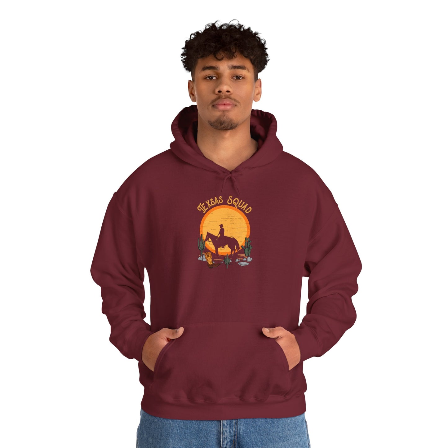 Texas Squad Cowboy Hoodie – Riding Horse Howdy Western Rodeo Pullover