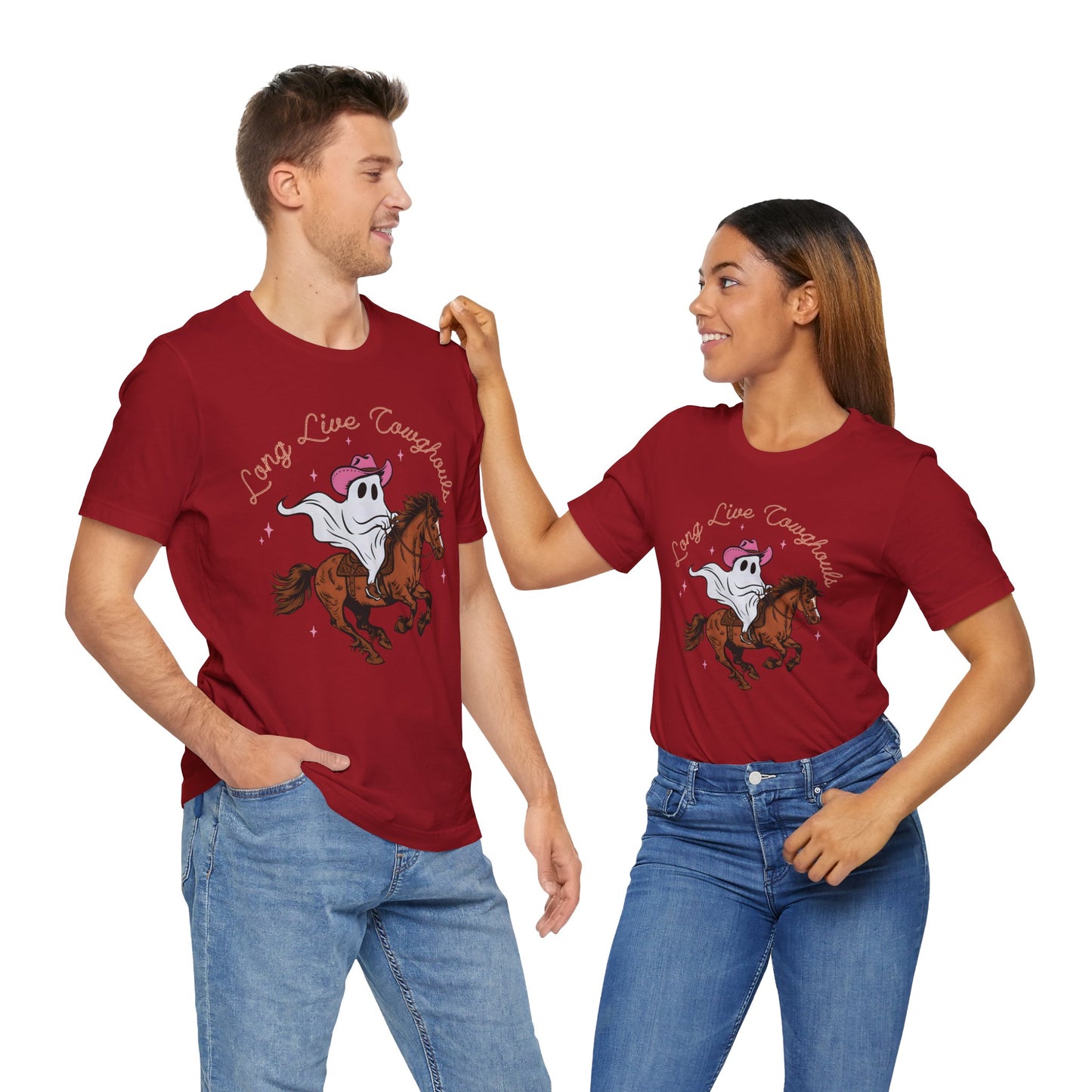 Long Live Cowghouls T-Shirt, Western Ghost Cowgirl Halloween Tee, Spooky Rodeo Shirt