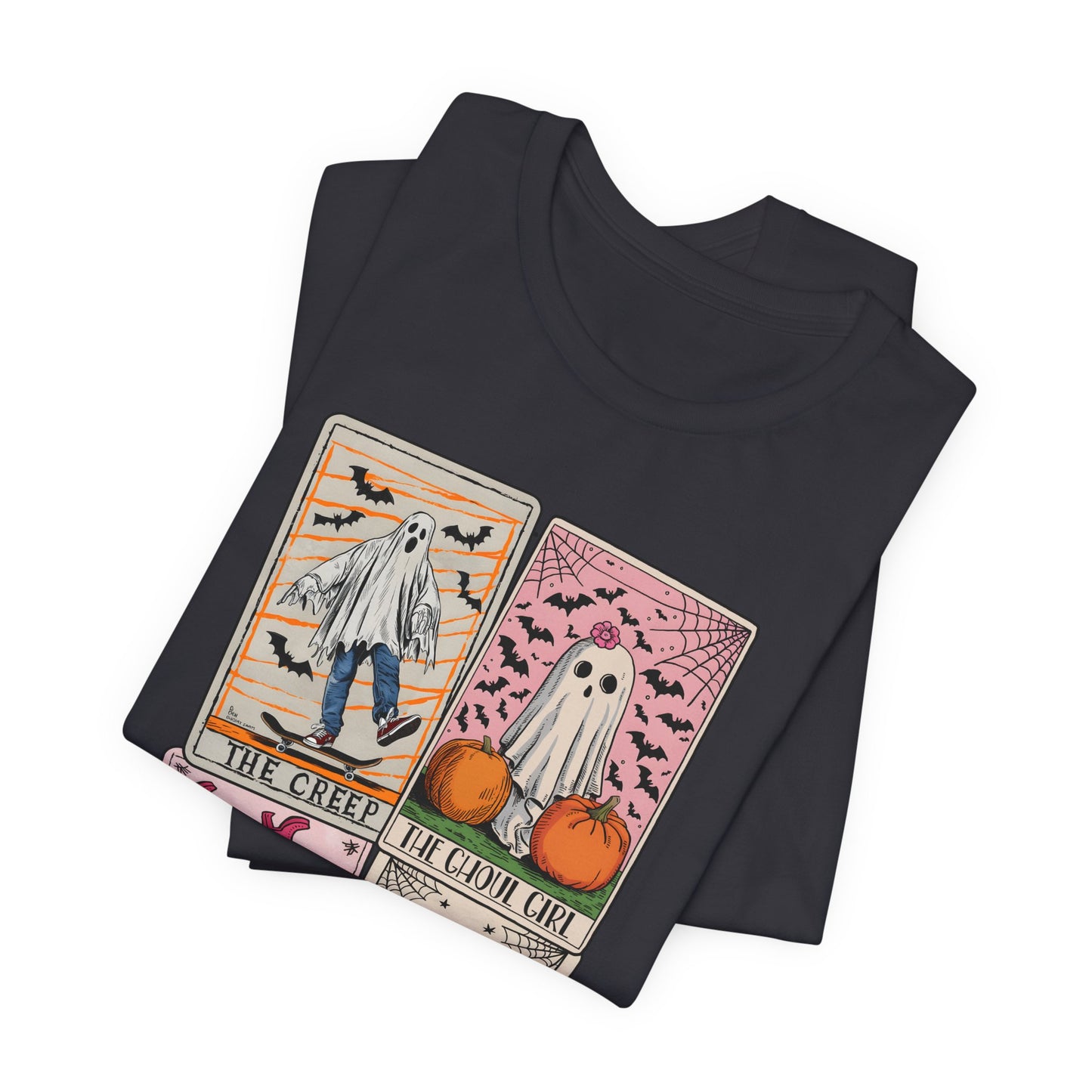 Halloween Tarot Card Ghost Shirt – The Creep, The Ghoul Girl, The Floaty Tee