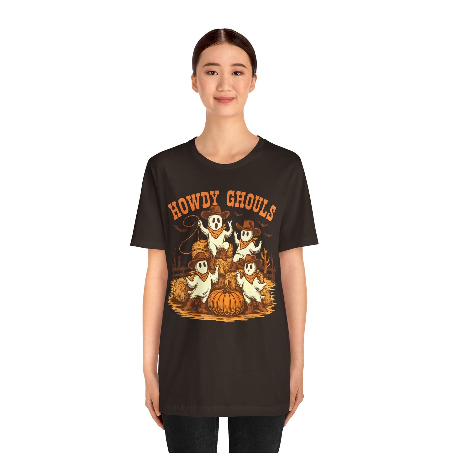 Howdy Ghouls Shirt – Cute Ghost Cowboy Halloween Tee, Western Rodeo Texas Fall Outfit