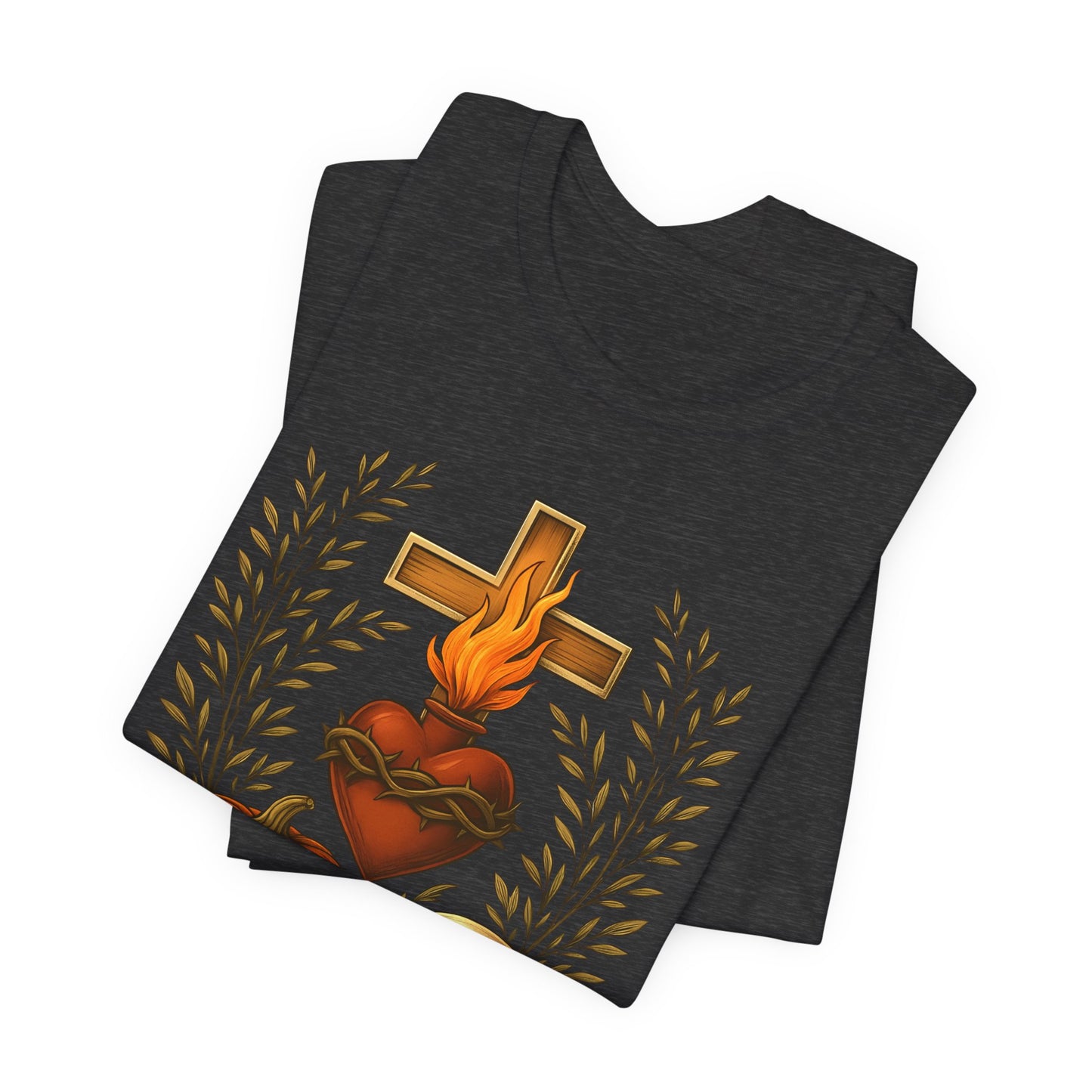 Sacred Heart Halloween Shirt – Jesus Skulls Pumpkins Christian Cross Tee
