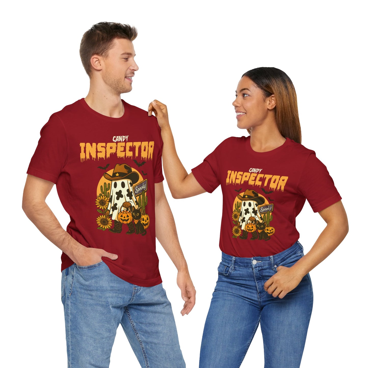 Candy Inspector Shirt – Western Ghost Cowboy Halloween Trick-or-Treat Tee