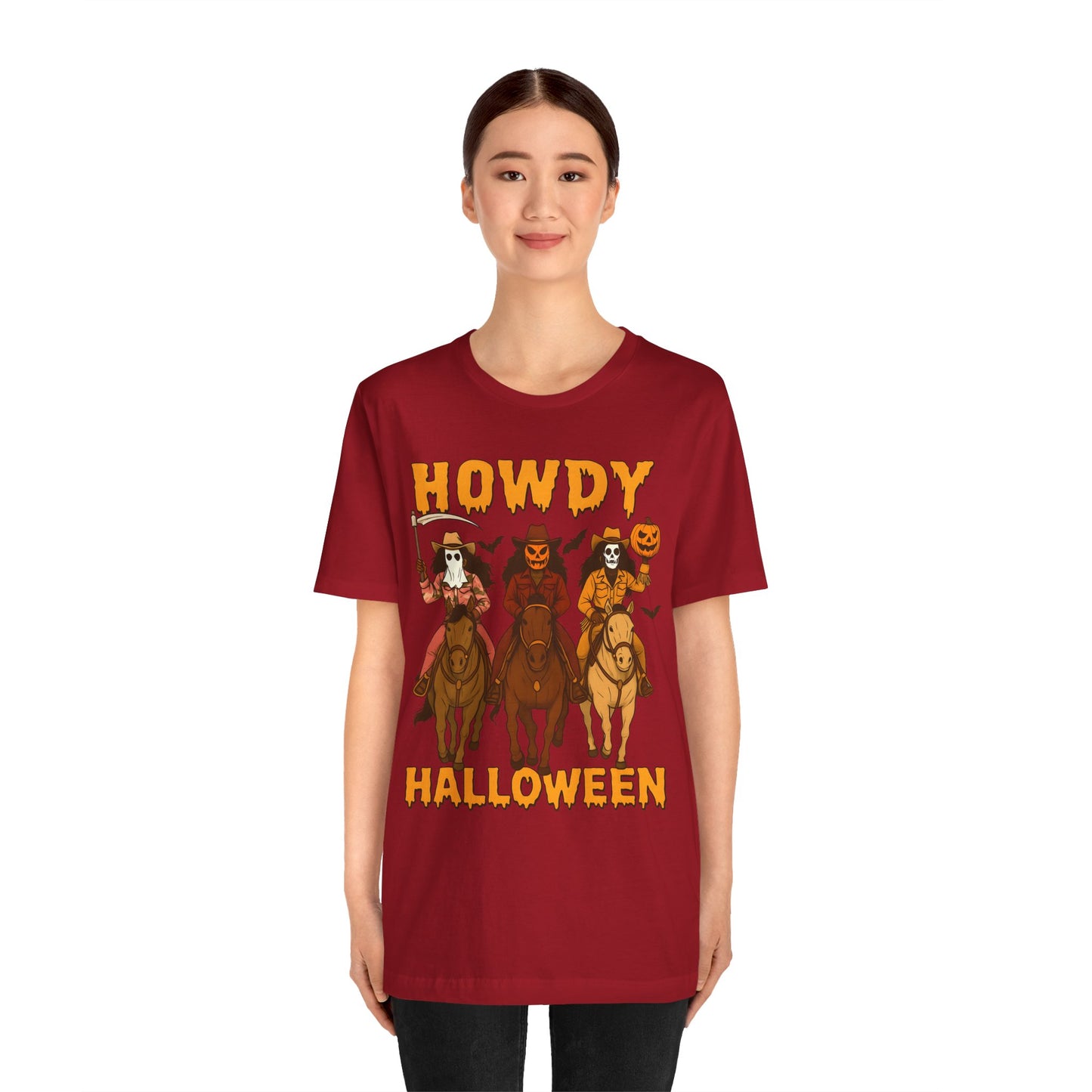 Howdy Halloween Shirt – Spooky Western Skeleton Cowboy Riders Tee, Funny Rodeo Fall Outfit
