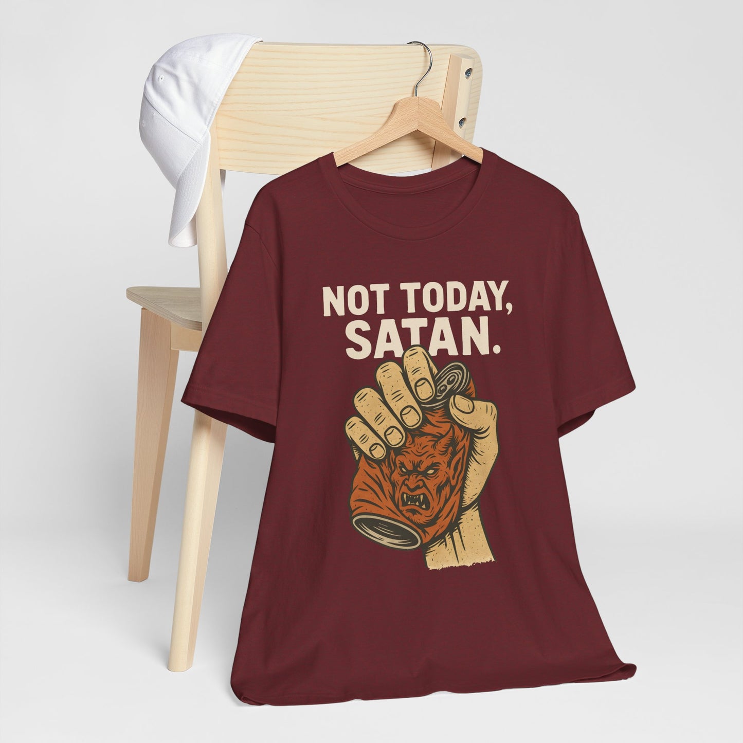 Not Today Satan Shirt – Funny Christian Faith Halloween Anti-Devil Tee