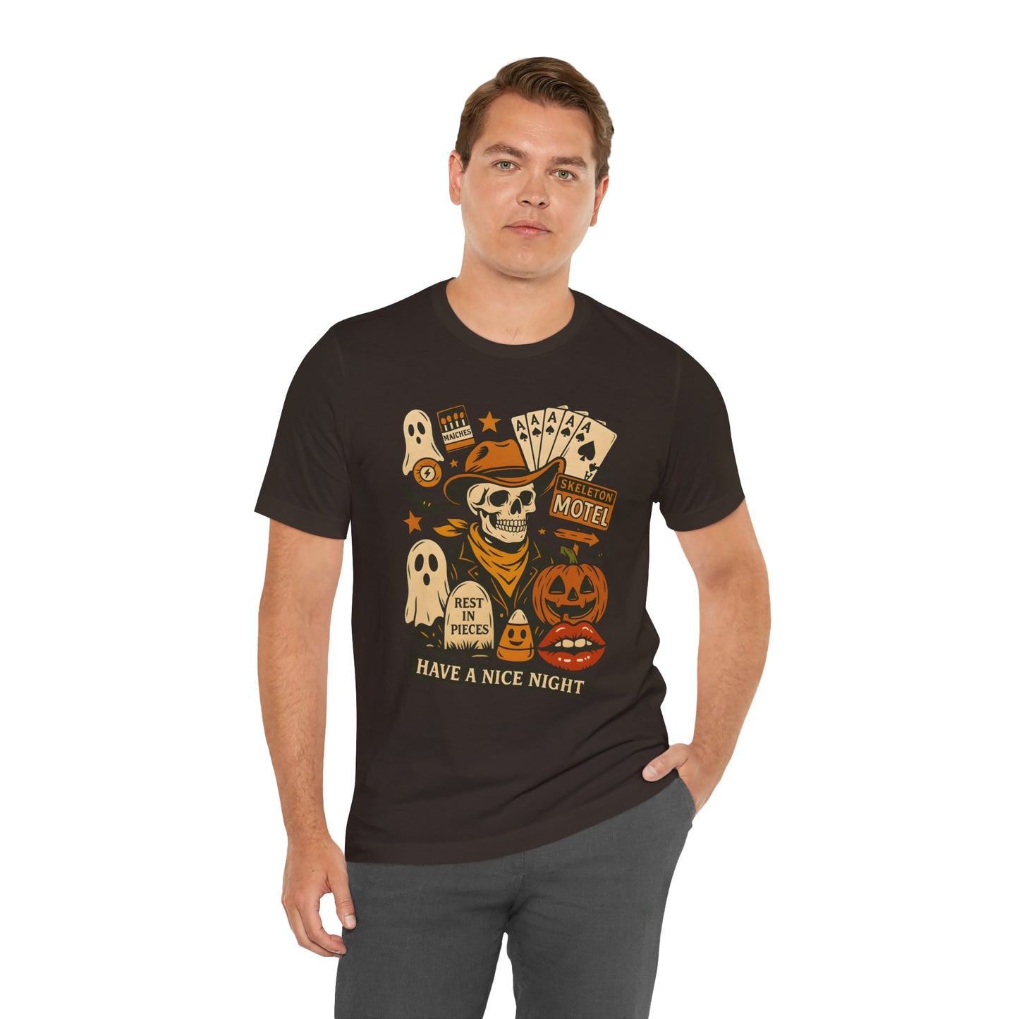 Have A Nice Night Shirt – Spooky Cowboy Skeleton Western Halloween Tee