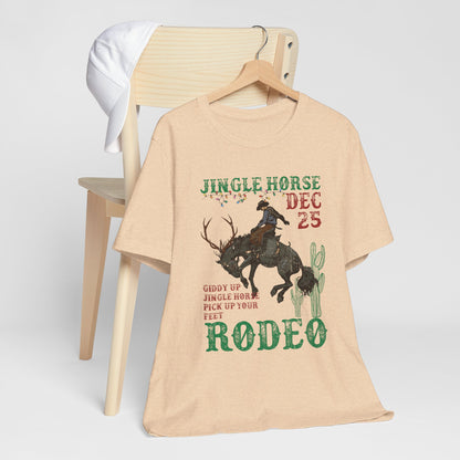 Giddy Up Jingle Horse Shirt – Western Rodeo Howdy Christmas Holiday Tee