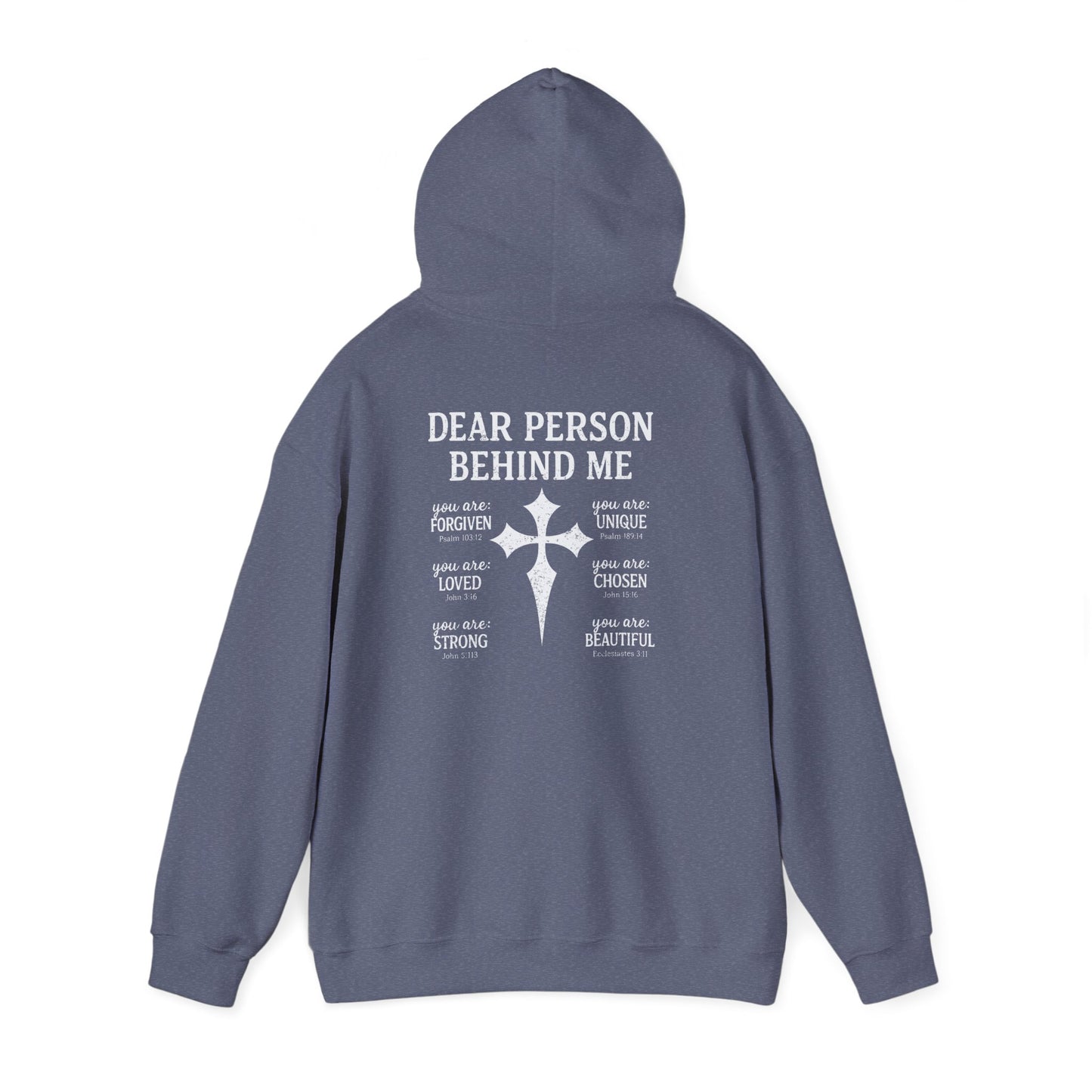 Dear Person Behind Me Hoodie – Bible Verse Christian Faith Cross Pullover