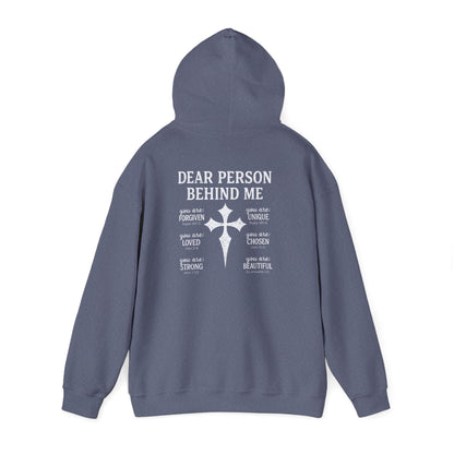 Dear Person Behind Me Hoodie – Bible Verse Christian Faith Cross Pullover
