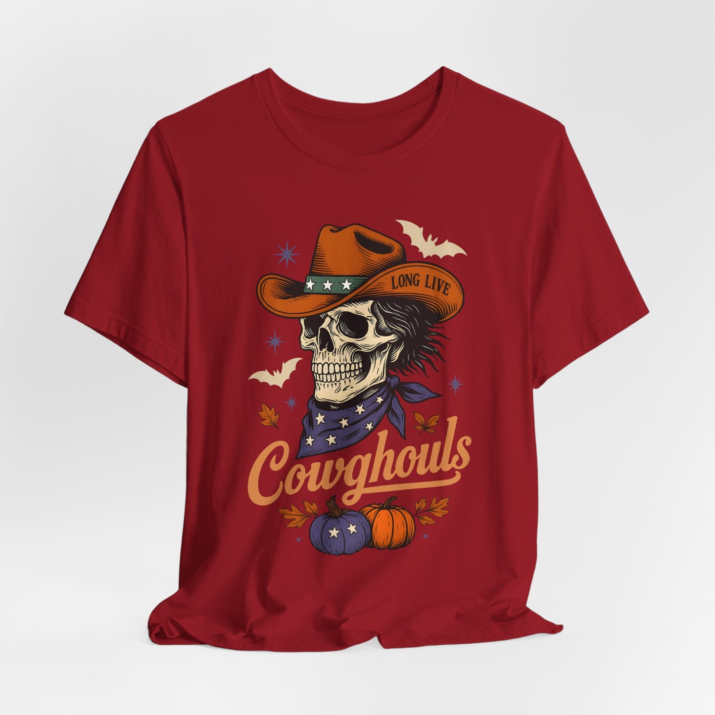 Cowghouls Shirt – Long Live Halloween Skeleton Cowboy Western Ghost Tee