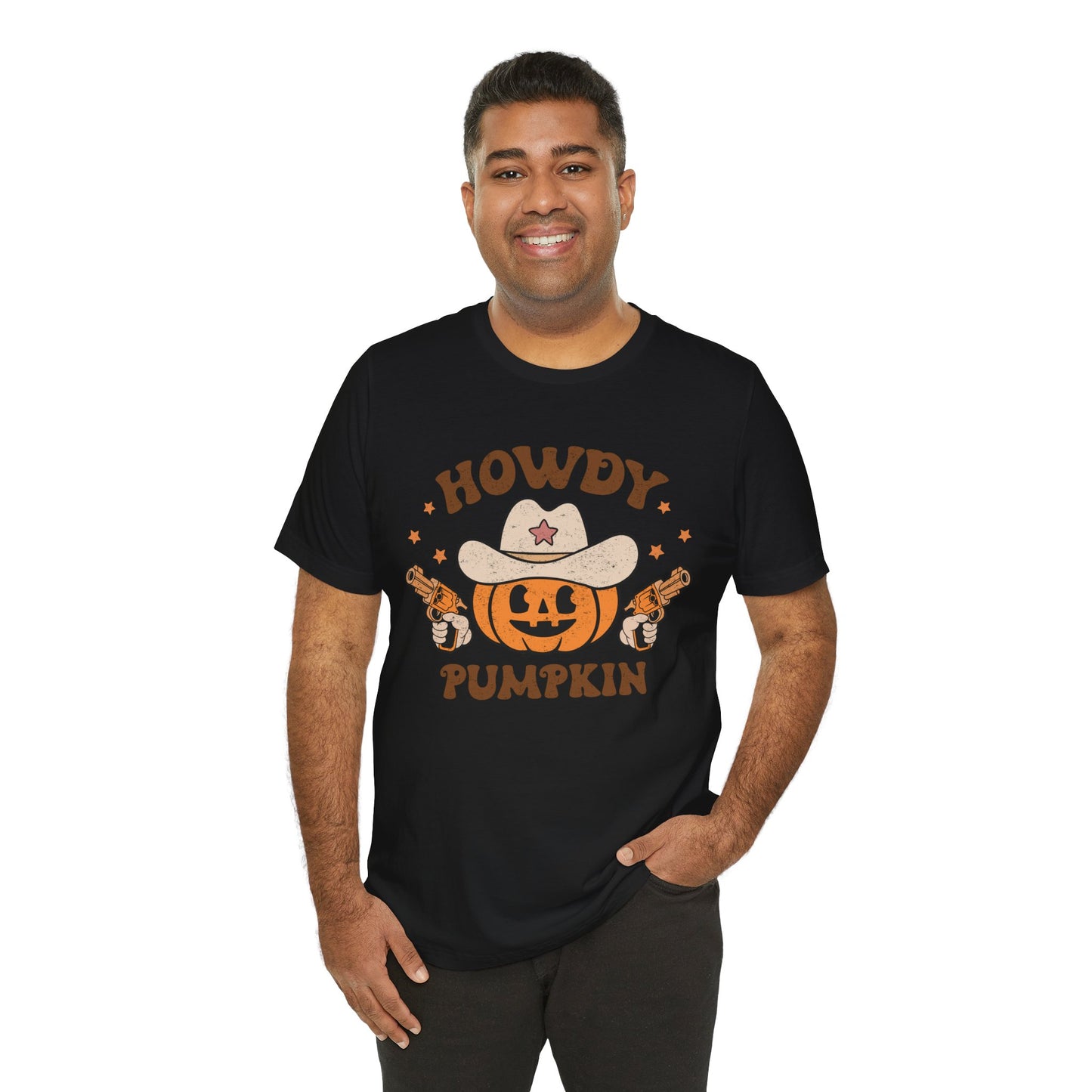 Howdy Pumpkin T-Shirt, Retro Western Cowboy Cowgirl Halloween Tee