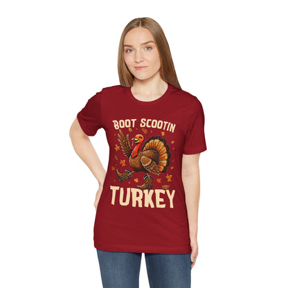 Boot Scootin’ Turkey Shirt – Funny Western Cowboy Thanksgiving Rodeo Tee
