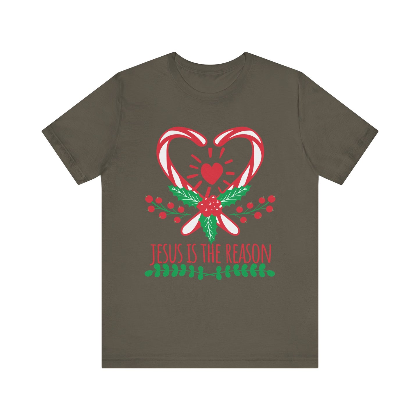 Candy Cane Jesus Shirt – Christian Christmas Pajama Tee, Cute Holiday Faith Top