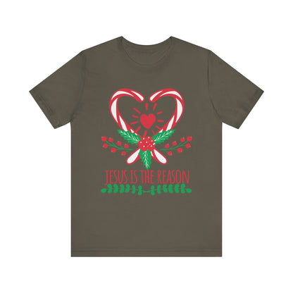 Candy Cane Jesus Shirt – Christian Christmas Pajama Tee, Cute Holiday Faith Top