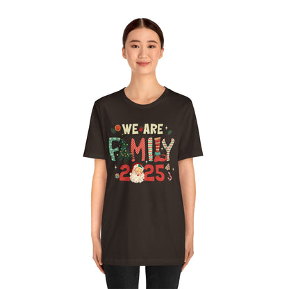 Vintage We Are Family Christmas Shirt – Retro Santa & Tree Matching Holiday Tee