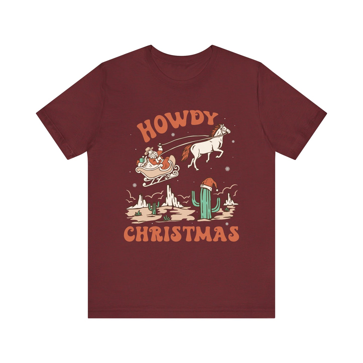 Howdy Christmas Shirt – Vintage Cowboy Santa on Horse Retro Western Holiday Tee