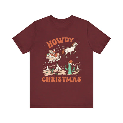 Howdy Christmas Shirt – Vintage Cowboy Santa on Horse Retro Western Holiday Tee
