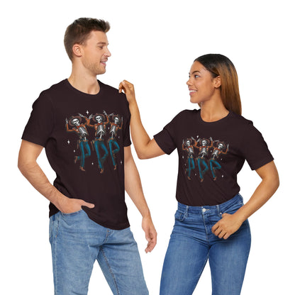 Halloween Western Dancing Skeletons Cowboy Creepy Country T-Shirt