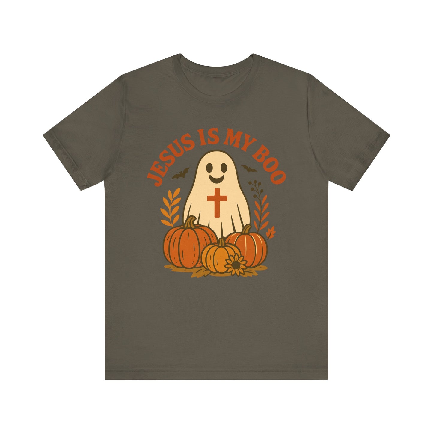 Jesus Is My Boo Shirt – Cute Christian Ghost Pumpkin Halloween Faith Tee