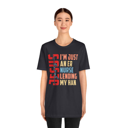 Jesus Saves ER Nurse Shirt – Retro Christian Emergency Room Faith Nurse Tee