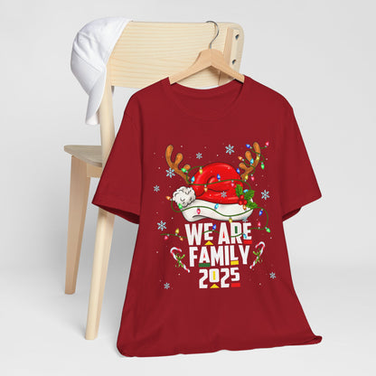 We Are Family 2025 Shirt – Afro Christmas Tree & Santa Matching Black Family Tee