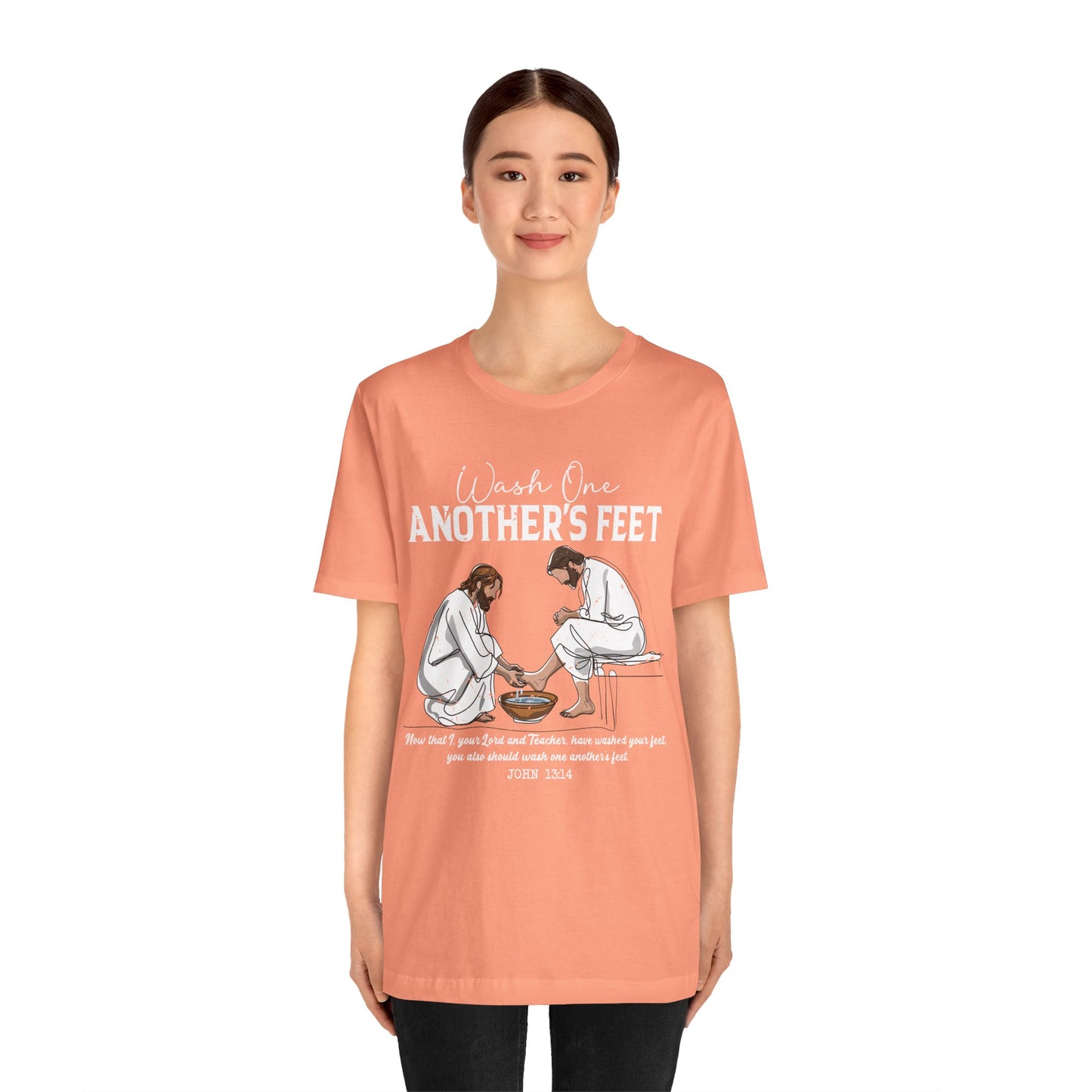 Wash One Another’s Feet Shirt – John 13:14 Christian Servant Heart Tee