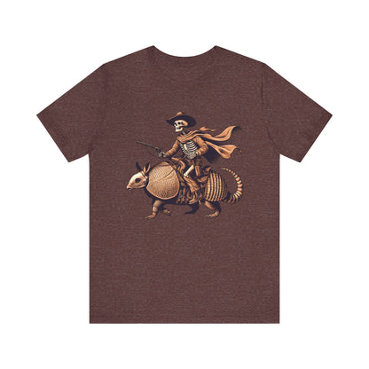 Cowboy Skeleton Riding Armadillo Shirt – Howdy Western Texas Rodeo Tee