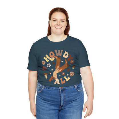 Retro Groovy Howdy Fall Shirt – Western Cowgirl Thanksgiving Rodeo Tee