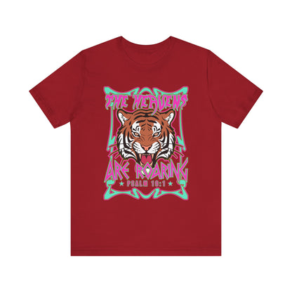 The Heavens Are Roaring Shirt – Psalm 19:1 Tiger Christian Faith Tee