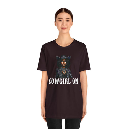 Cowgirl on Black Shirt – Howdy Southern Western Rodeo Texas Tee