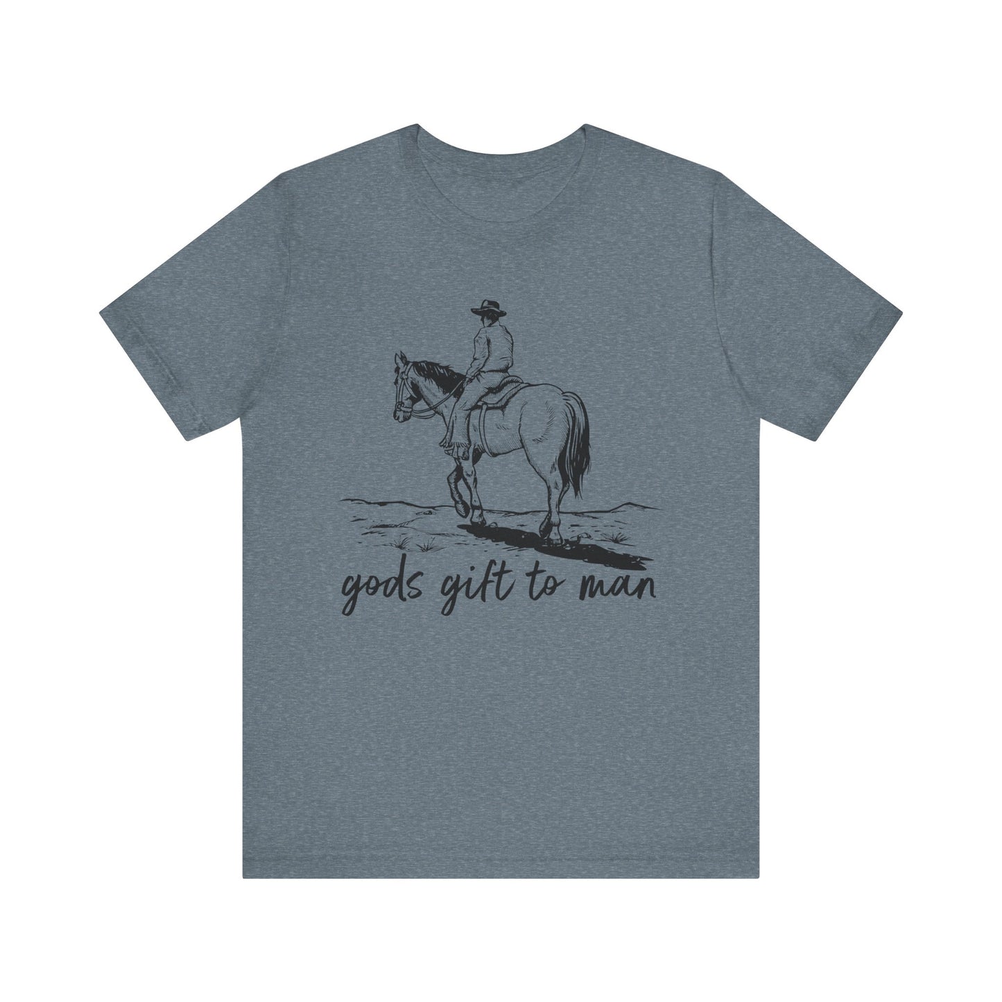 God’s Gift to Man Shirt – Cowboy Howdy Rodeo Christian Western Tee