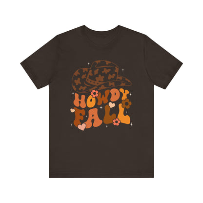 Retro Groovy Howdy Fall Shirt – Western Cowboy Pumpkin Thanksgiving Tee