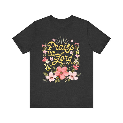 Praise the Lord Shirt – Christian Worship Groovy Retro Daisy Floral Faith Tee