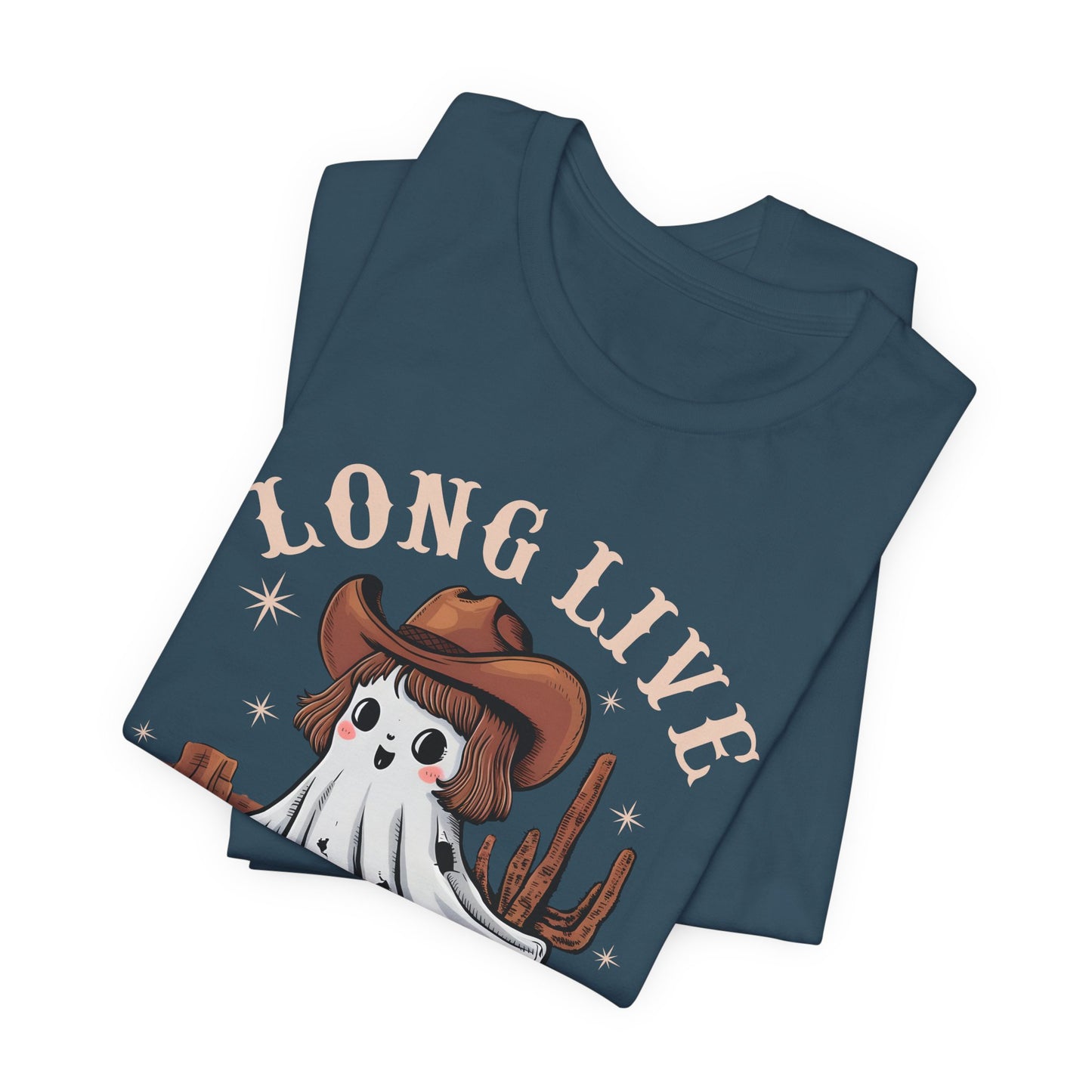 Long Live Cowghouls Shirt – Cute Western Ghost Cowgirl Halloween Tee