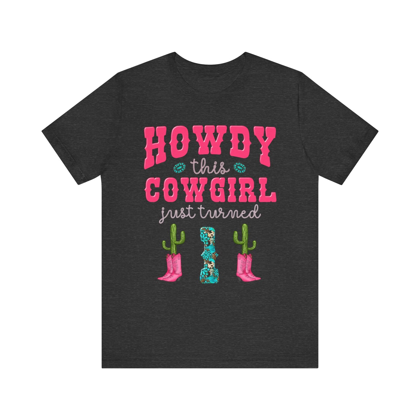 Howdy This Cowgirl Just Turned 1 Shirt – Western First Birthday Girl Rodeo Party Tee