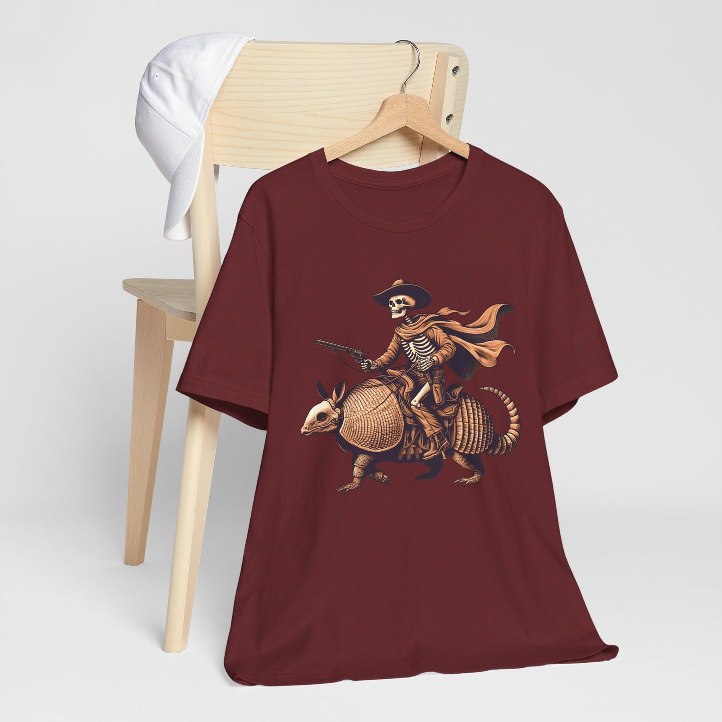 Cowboy Skeleton Riding Armadillo Shirt – Howdy Western Texas Rodeo Tee