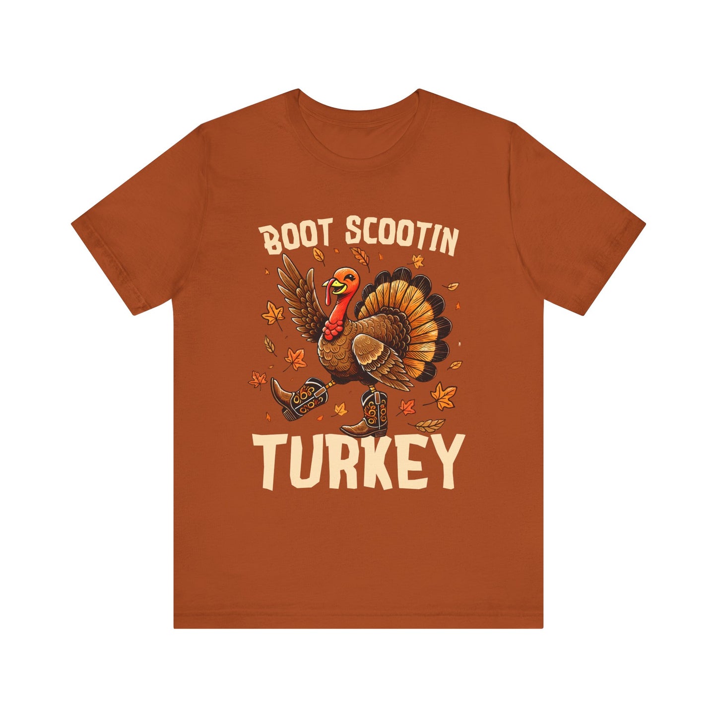 Boot Scootin’ Turkey Shirt – Funny Western Cowboy Thanksgiving Rodeo Tee