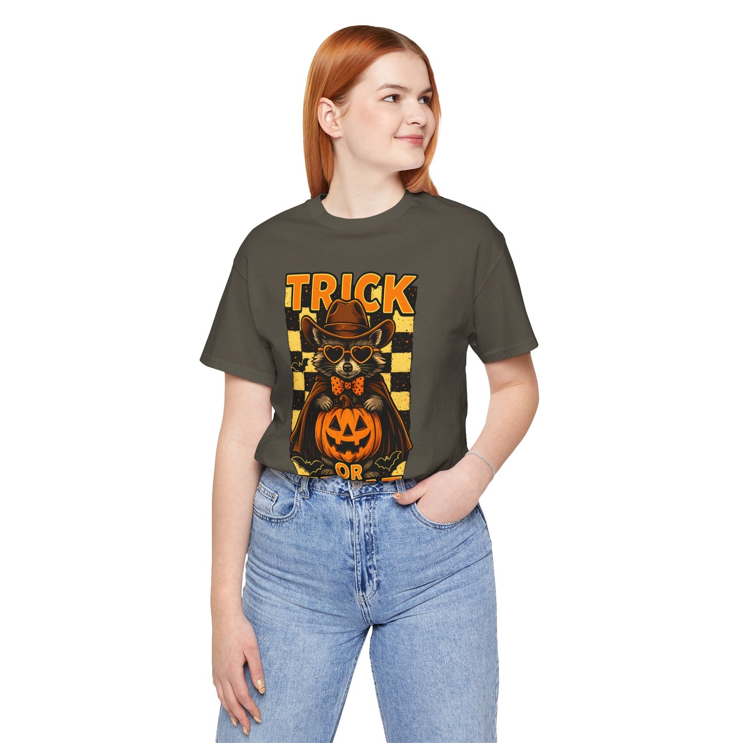 Trick or Treat Cowboy Raccoon Shirt – Cute Western Pumpkin Halloween Tee