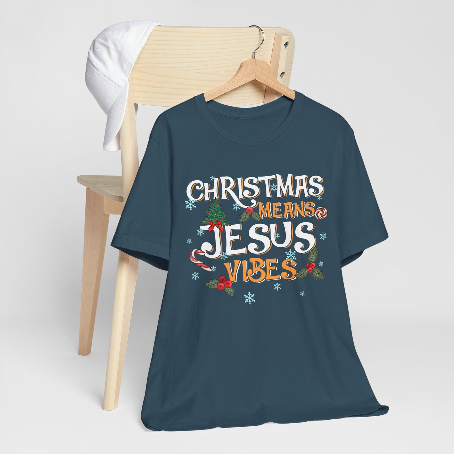 Christmas Means Jesus Vibes Shirt – Christian Faith Holiday Pajama Tee