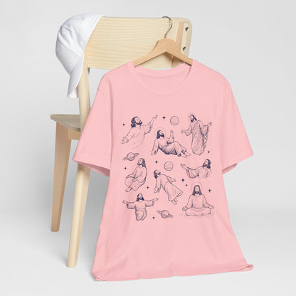 Floating Jesus Space Shirt – Funny Faith Christian Galaxy Jesus Tee