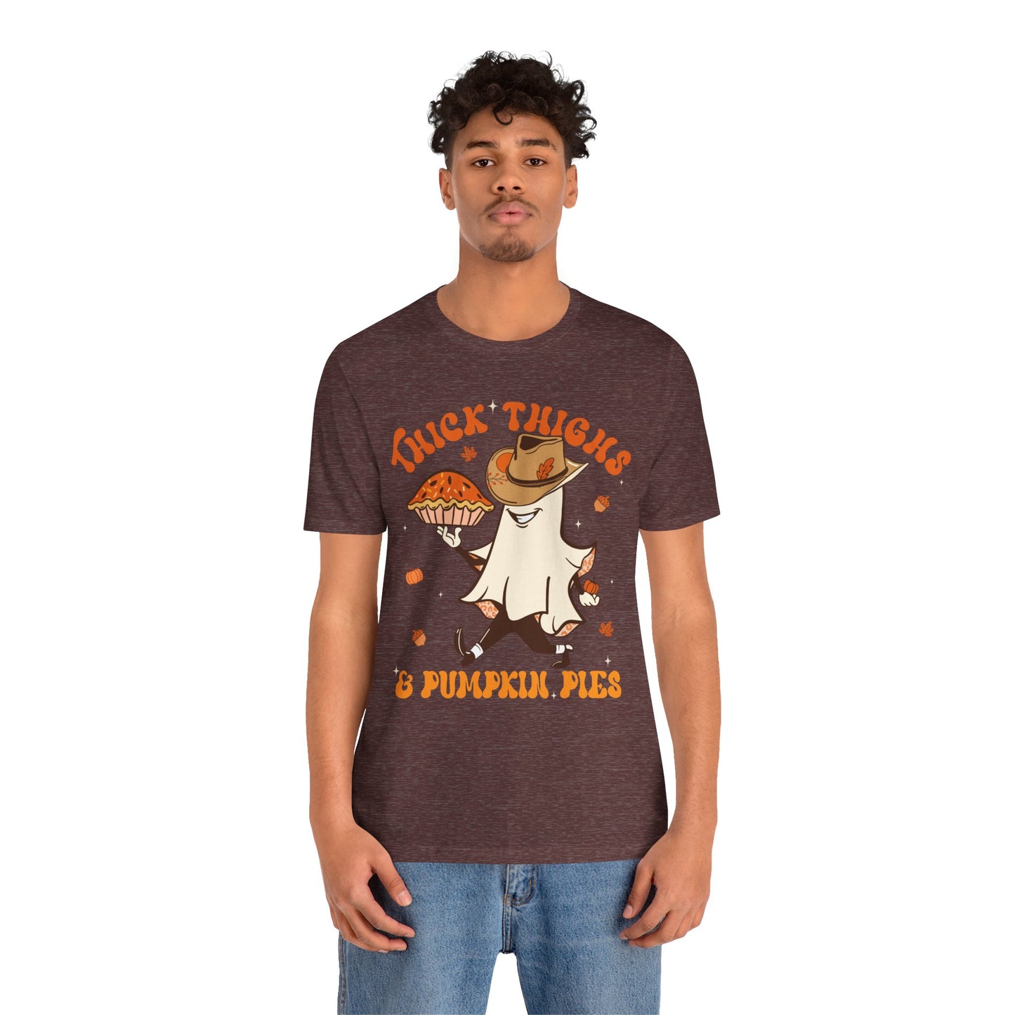 Thick Thighs Pumpkin Pies Shirt – Funny Howdy Ghost Western Halloween Tee