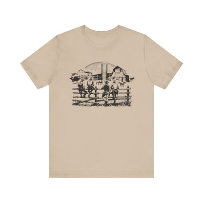 Western Cowboy Horse Racing Shirt – Texas Rodeo Country Cowgirl Tee