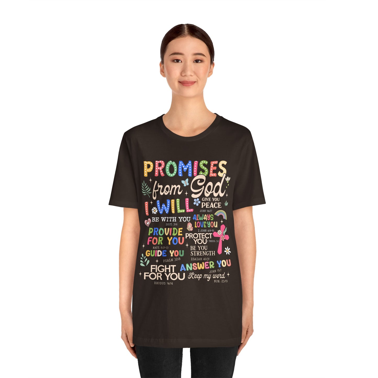 Promises From God Shirt – Christian Women’s Bible Verse Cross Faith Scripture Tee